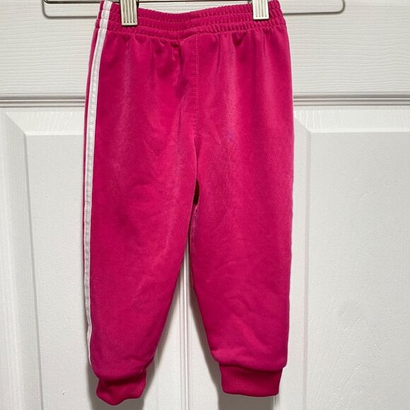 Adidas Infant Girl's Hot Pink Polyester Jogger Sweatpants Size 12 months - Picture 2 of 5
